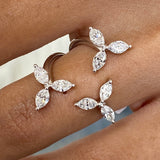 Diamond Wrap Ring 1.03 Carat White Gold 14K