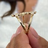 Diamond Statement Fashion Ring 1.15 ct TCW, Yellow Gold 14K