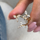 Diamond Statement Fashion Ring 1.15 ct TCW, Yellow Gold 14K