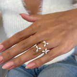 Diamond Open Ring 1.1 ct Yellow Gold