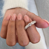 Diamond 5 Stone Ring 1.09 Carat White Gold 14K