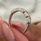 Diamond 5 Stone Ring 1.09 Carat White Gold 14K