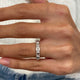 Diamond 5 Stone Ring 1.09 Carat White Gold 14K