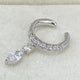 Diamond Cuff Earrings 0.49 Carat White Gold 14K