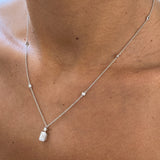 Diamond Pendant Necklace 1.23 ct White Gold