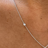 Diamond Pendant Necklace 1.23 ct White Gold