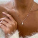 Diamond Pendant Necklace 1.23 ct White Gold