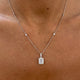 Diamond Pendant Necklace 1.37 Carat White Gold 14K
