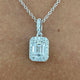 Diamond Pendant Necklace 1.37 Carat White Gold 14K