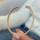 Diamond Bangle Bracelet 1.90 Carat Rose Gold 14K