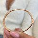 Diamond Bangle Bracelet 1.90 Carat Rose Gold 14K