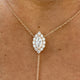 Diamond Lariat Necklace 1 ct Rose Gold