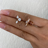 Diamond Stud Earrings 2.1 ct Rose Gold