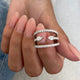 Diamond Statement Ring 1.52 Carat White Gold 14K
