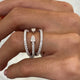 Diamond Statement Ring 1.52 Carat White Gold 14K