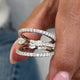 Diamond Statement Ring 1.52 Carat White Gold 14K