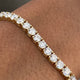 Diamond Tennis Bracelet 8.13 Carat Yellow Gold 14K