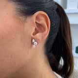 Diamond Stud Earrings 2.14 Carat White Gold 14K