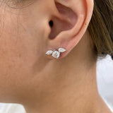 Diamond Stud Earrings 2.1 ct White Gold