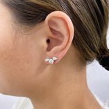 Diamond Stud Earrings 2.1 ct White Gold