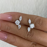 Diamond Stud Earrings 2.1 ct White Gold