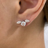 Diamond Stud Earrings 2.1 ct White Gold