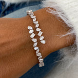 Diamond Bangle Bracelet 4.2 ct White Gold