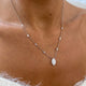 Diamond Chain Necklace 0.89 Carat White Gold 14K