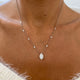 Diamond Chain Necklace 0.89 Carat White Gold 14K