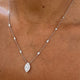 Diamond Chain Necklace 0.89 Carat White Gold 14K