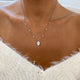 Diamond Chain Necklace 0.89 Carat White Gold 14K