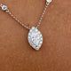 Diamond Chain Necklace 0.89 Carat White Gold 14K