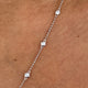 Diamond Chain Necklace 0.89 Carat White Gold 14K