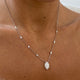 Diamond Chain Necklace 0.89 Carat White Gold 14K