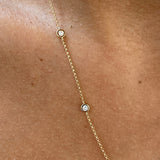 Diamond Pendant Necklace 1.1 ct Yellow Gold