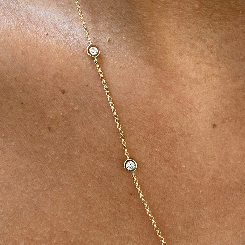 Diamond Pendant Necklace 1.1 ct Yellow Gold