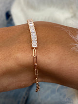 Diamond Half Tennis Bracelet 2.5 ct Rose Gold