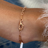 Diamond Link Bracelet 1.7 ct Rose Gold