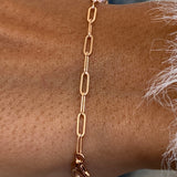 Diamond Link Bracelet 1.7 ct Rose Gold