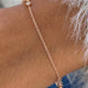 Diamond Chain Bracelet 1.01 Carat Rose Gold 14K