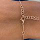 Diamond Chain Bracelet 1.01 Carat Rose Gold 14K