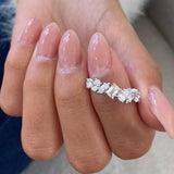 Diamond Stackable Ring 1.12 Carat White Gold 14K