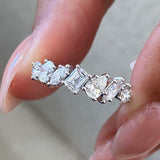 Diamond Stackable Ring 1.12 Carat White Gold 14K