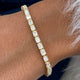 Diamond Tennis Bracelet 5.56 Carat Yellow Gold 18K