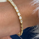 Diamond Tennis Bracelet 5.56 Carat Yellow Gold 18K
