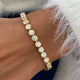 Diamond Tennis Bracelet 8.27 Carat Yellow Gold 18K