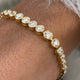 Diamond Tennis Bracelet 8.27 Carat Yellow Gold 18K