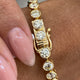 Diamond Tennis Bracelet 8.27 Carat Yellow Gold 18K