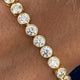 Diamond Tennis Bracelet 8.27 Carat Yellow Gold 18K