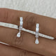 Diamond Dangle Earrings 1.3 ct White Gold